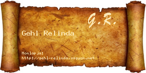Gehl Relinda névjegykártya
